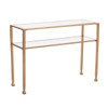 Jaymes Gold Metal And Glass Console Table