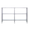 Jaymes Metal/glass 3-tier Console Table/media Stand - Silver