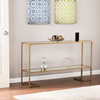 Horten Glam Narrow Console - Gold W/ Mirror