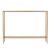 Darrin Narrow Mini Console Table W/ Mirrored Top - Gold