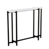 Helena Contemporary Narrow Mini Console Table - Black W/ White