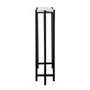 Helena Contemporary Narrow Mini Console Table - Black W/ White
