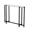 Helena Contemporary Narrow Mini Console Table - Black W/ White