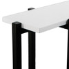 Helena Contemporary Narrow Mini Console Table - Black W/ White