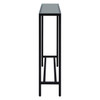Darrin Narrow Mini Console Table W/ Mirrored Top - Black