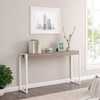 Macen Console - Mocha Gray W/ White