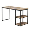 Garviston Reclaimed Wood Writing Desk - Industrial Style - Rustic Black W/ Distressed Fir