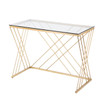 Dezby Modern Glass-top Desk