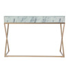 Kamblemore Faux Marble Writing Desk W/ Storage