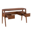 Clyden Midcentury Modern Writing Desk W/ Storage