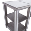 Wedlyn Mirrored Desk - Glam Style - Brushed Matte Silver W/ Mirror