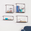 Zyther Metal Wall Shelves - 4pc Set