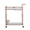 Ivers Metal Mirrored Bar Cart - Champagne