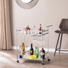 Ivers Metal Mirrored Bar Cart - Chrome