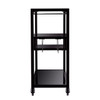 SEI Furniture Holly & Martin Zephs Bar Cart - Black w/ Smoked Mirror