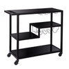 Holly & Martin Zephs Bar Cart – Black W/ Smoked Mirror