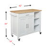 Martinville Kitchen Cart - White