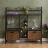 Celtic Bakers Rack W/ Wine Storage - Gunmetal Gray