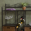 Celtic Bakers Rack W/ Wine Storage - Gunmetal Gray