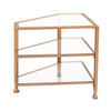 Jaymes Metal/glass Corner Tv Stand - Gold