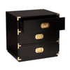 Campaign Black 3-drawer Accent Chest
