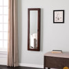 Wall Mount Jewelry Mirror - Brown Walnut