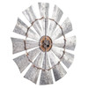 Brevan Oversized Decorative Windmill Wall Clock - Galvanized Aluminum