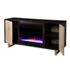 Wilconia Color Changing Fireplace W/ Media Storage And Carved Details