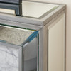 Trandling Mirrored Touch Screen Electric Fireplace W/ Faux Marble