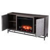 Hollesborne Touch Screen Electric Fireplace W/ Media Storage