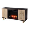 Wilconia Touch Screen Electric Media Fireplace W/ Carved Details