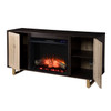 Wilconia Touch Screen Electric Media Fireplace W/ Carved Details