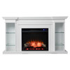 Henstinger Touch Screen Electric Fireplace W/ Bookcase