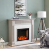 Chessing Penny-tiled Smart Fireplace