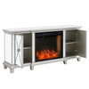 Toppington Mirrored Smart Fireplace Media Console