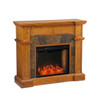 Cartwright Corner Convertible Smart Fireplace W/ Faux Stone Surround