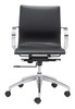 Glider Low Back Office Chair Black