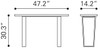 Atlas Console Table White & Silver