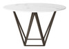 Tintern Dining Table White & Antique Brass