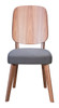 Alberta Dining Chair (set Of 2) Walnut & Dark Gray