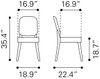 Alberta Dining Chair (set Of 2) Walnut & Dark Gray