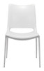 Ace Dining Chair (set Of 2) White & Silver