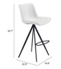 Aki Bar Chair (set Of 2) White & Black