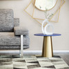 Reo Side Table Blue & Gold