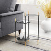 William Side Table Gold & Black