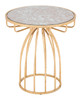 Silo Side Table Mirror & Gold