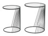 Shine Nesting Tables Set Clear & Black