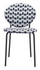 Clyde Dining Chair (set Of 2) Geometric Print & Black