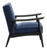 Rocky Velvet Arm Chair Blue