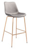 Tony Bar Chair Gray & Gold